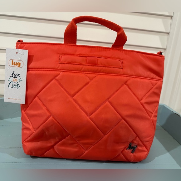 🍒🍊 NWT Lug Tenor 2pc Crossbody Bag in Fruit Punch 🍊🍒 - Picture 2 of 11
